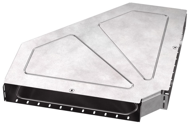 Угол для лотка горизонтальный с крышкой Промрукав Стандарт 90град. 600х100 фото Угол для лотка горизонтальный с крышкой Промрукав Стандарт 90град. 600х100 картинка